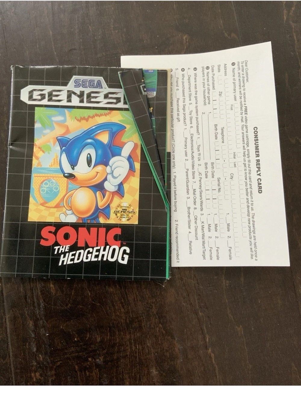 Sonic the Hedgehog Sega Genesis Not For Resale Version Complete CIB Authentic - Picture 8 of 10